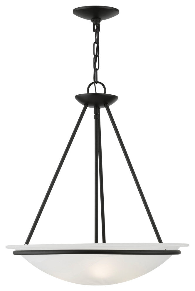 Livex Lighting Black 3-Light Pendant Chandelier