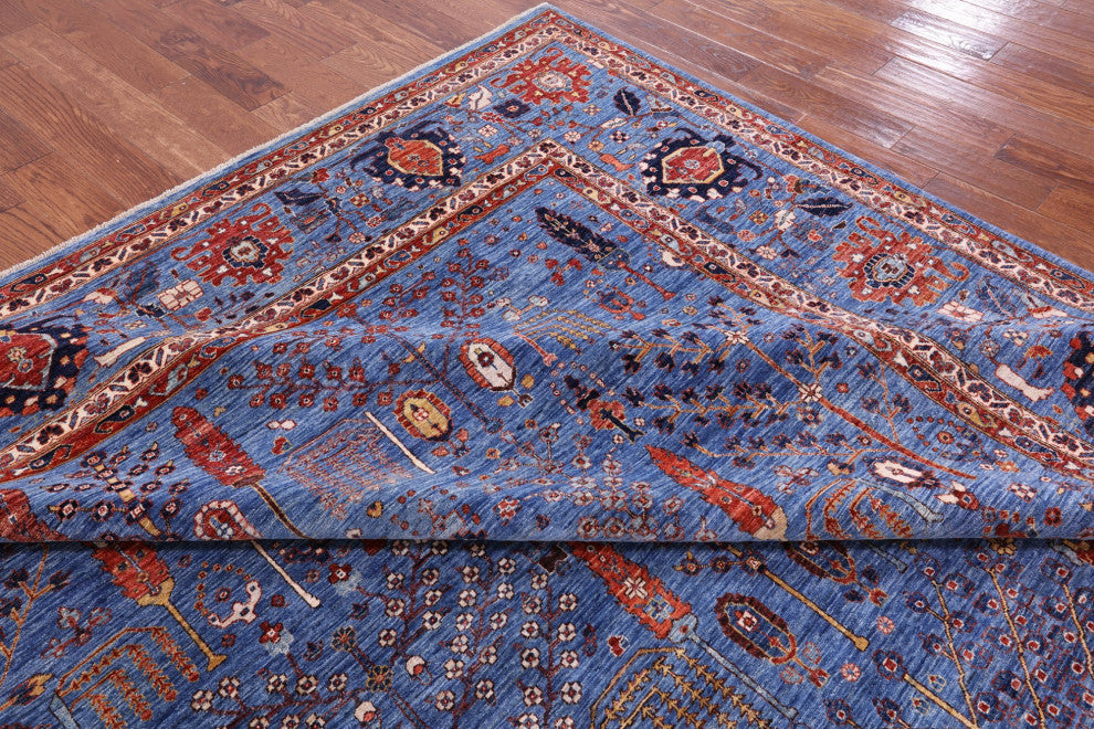11' Square Handmade Persian Ziegler Wool Rug - Q12889