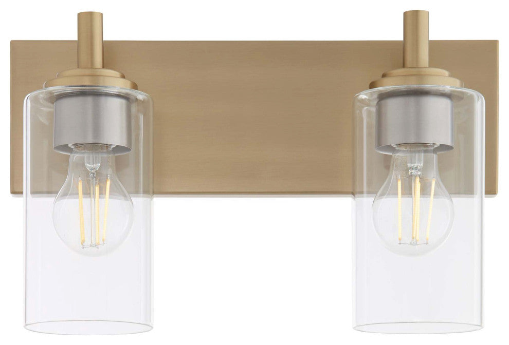 Quorum International 5200-2 Fallstaff 2 Light 15"W Vanity Light - Matte Black