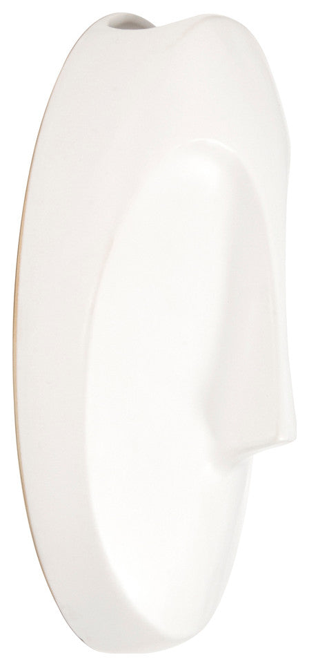 Matte White Round Face Wall Sculpture