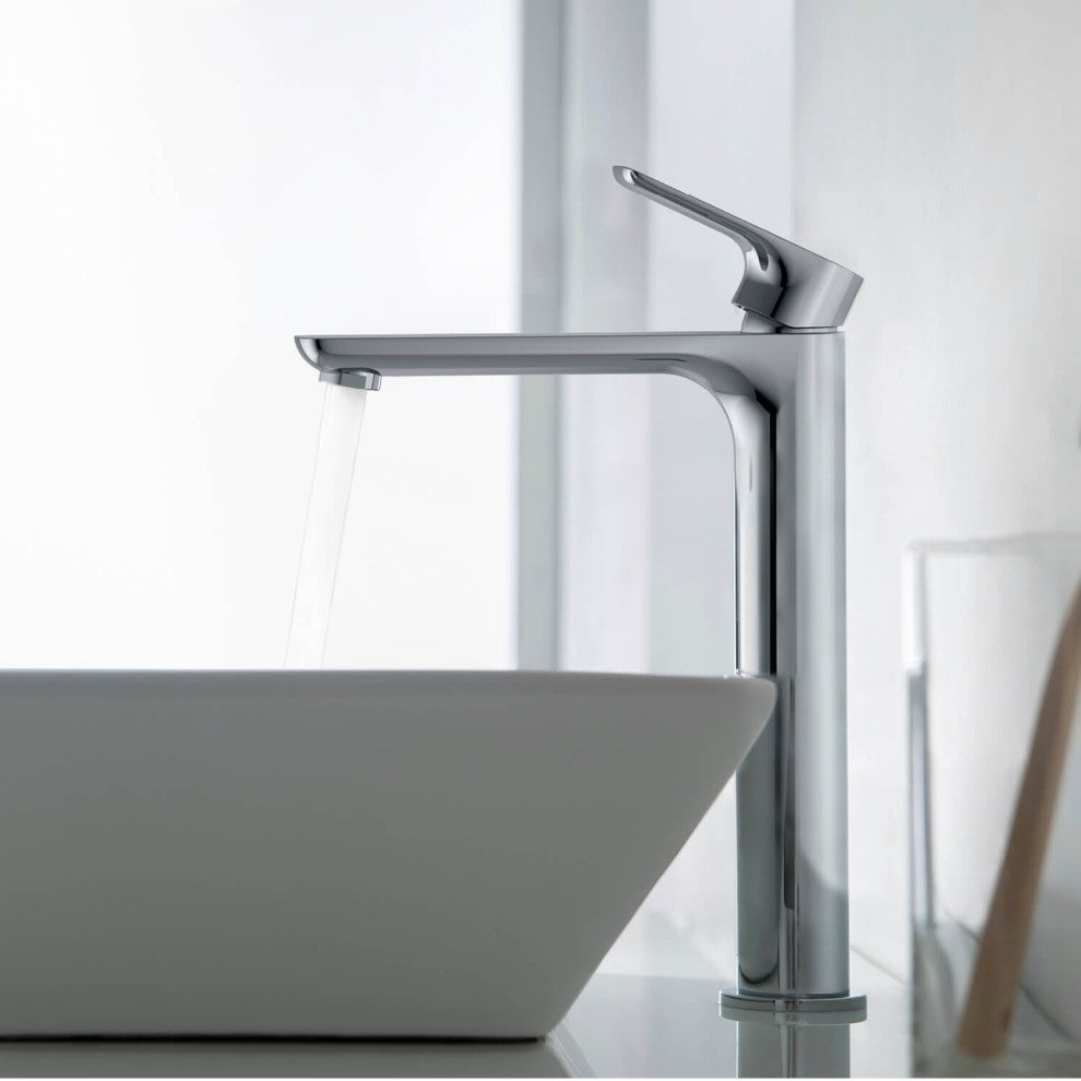 Tender-T Single Handle Bathroom Vessel Sink Faucet, Chrome