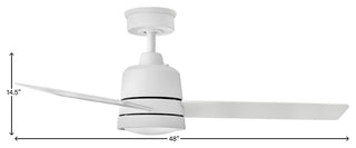 Hinkley Chet 48" Indoor/Outdoor Ceiling Fan, Matte White
