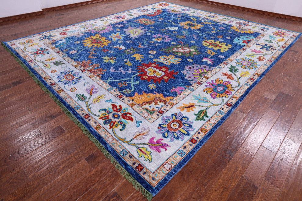 Turkish Oushak Hand-Knotted Wool Rug 12' 4" X 14' 4" - Q13531