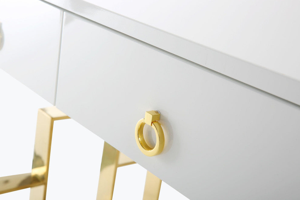 Audrey White Lacquer Desk