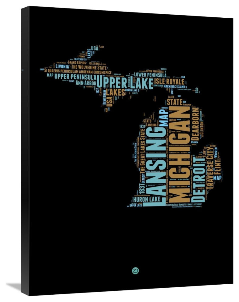 "Michigan Word Cloud 1" Fine Art Print