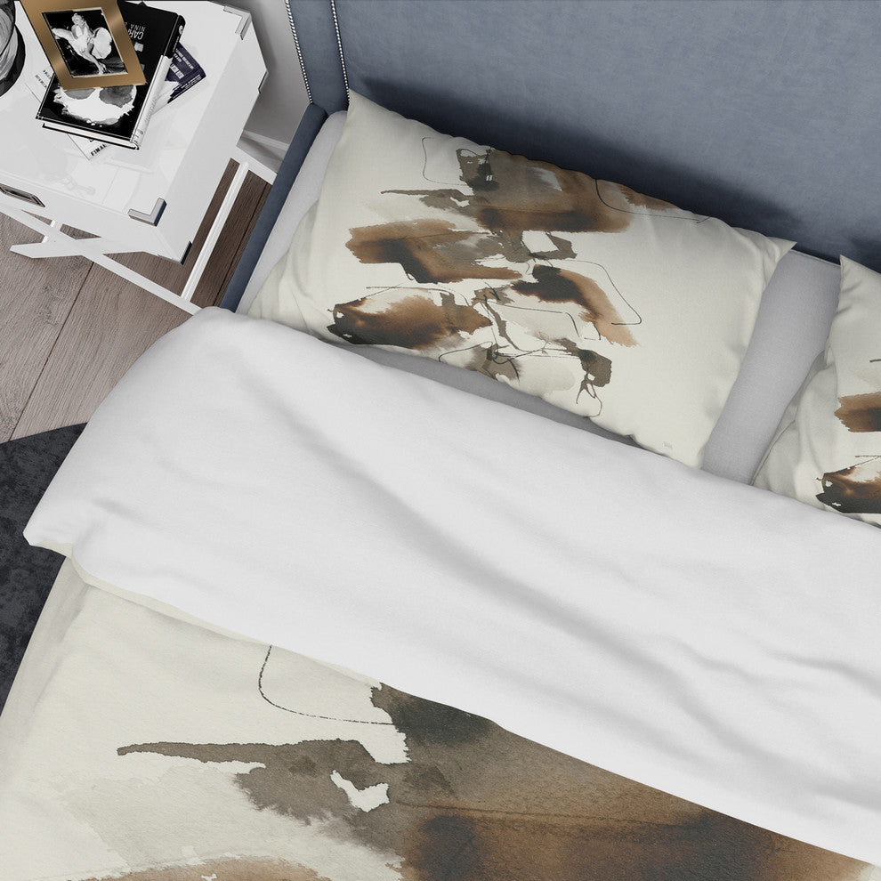 Gold Glam Squares I Glam Duvet Cover Set, Twin