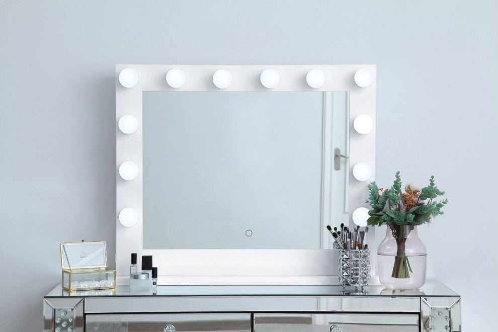 Elegant MRE33226WH Brenda 32"By 26"Plug, Led 5000K Mirror, White