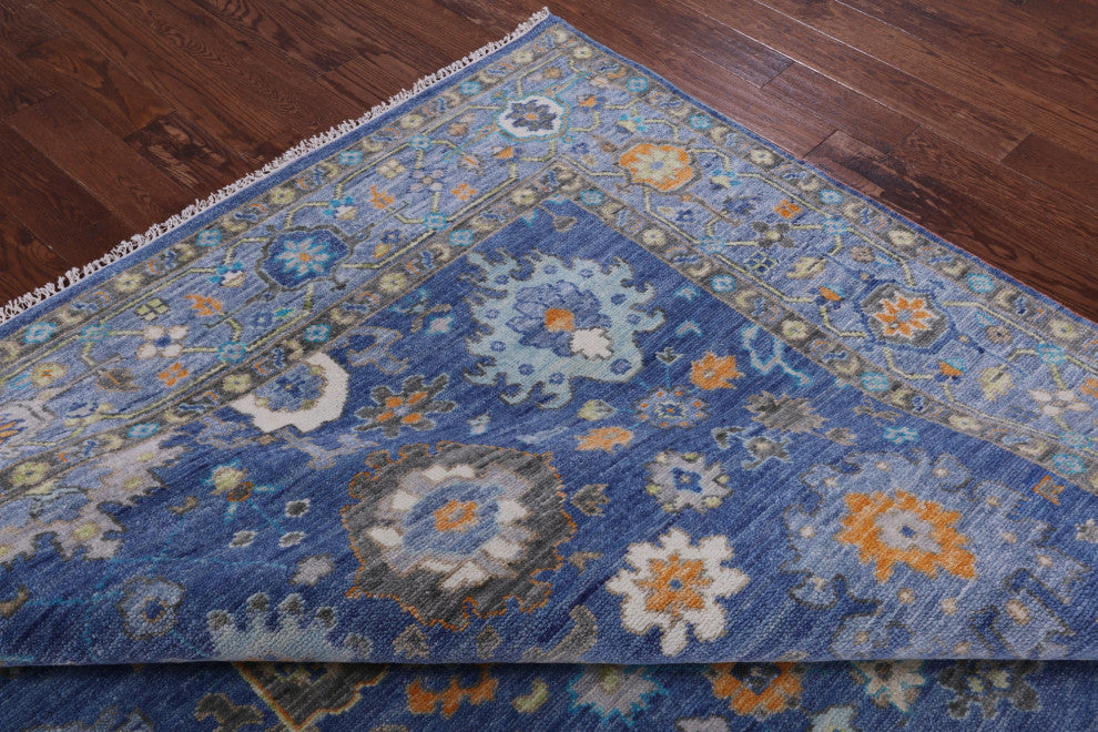 9' 3" X 12' 4" Turkish Oushak Hand Knotted Wool Rug - Q13601