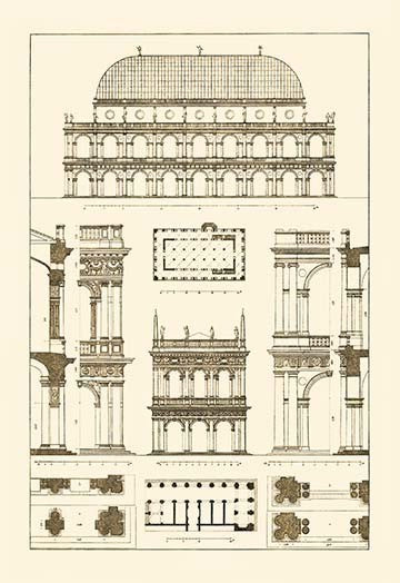 Basilica at Vicenza and Library of St. Marks at Venice