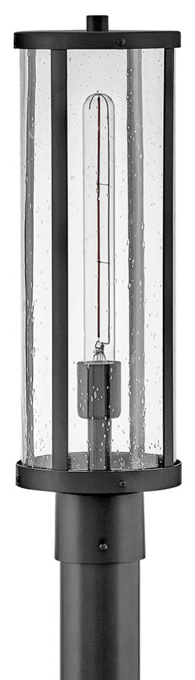 Lark Alfie Medium Post Mount Lantern, Black