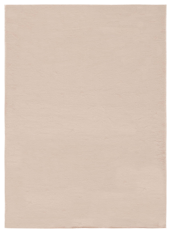 Safavieh Faux Rabbit Fur FRF976 Rug Machine-Washable, Beige, 3'x5'