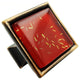 Red Iridescent Comet Crystal Glass Oil Rubbed Bronze Madison Classic Knob