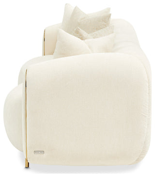 Sassani Chenille Sofa, Crepe/Gold