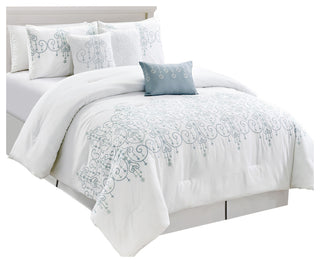 Geron 7 piece comforter set, Multiple Color, King