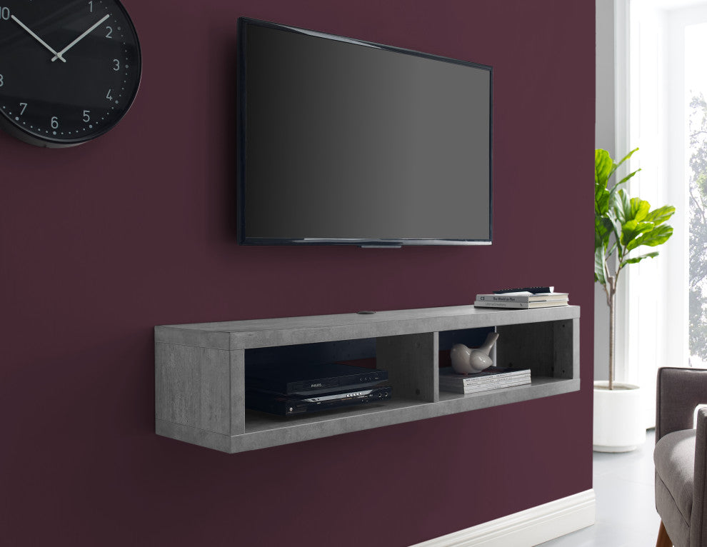 Wall Mounted TV Console Entertainment Center Wall Decor Shelve Storage 48-inch