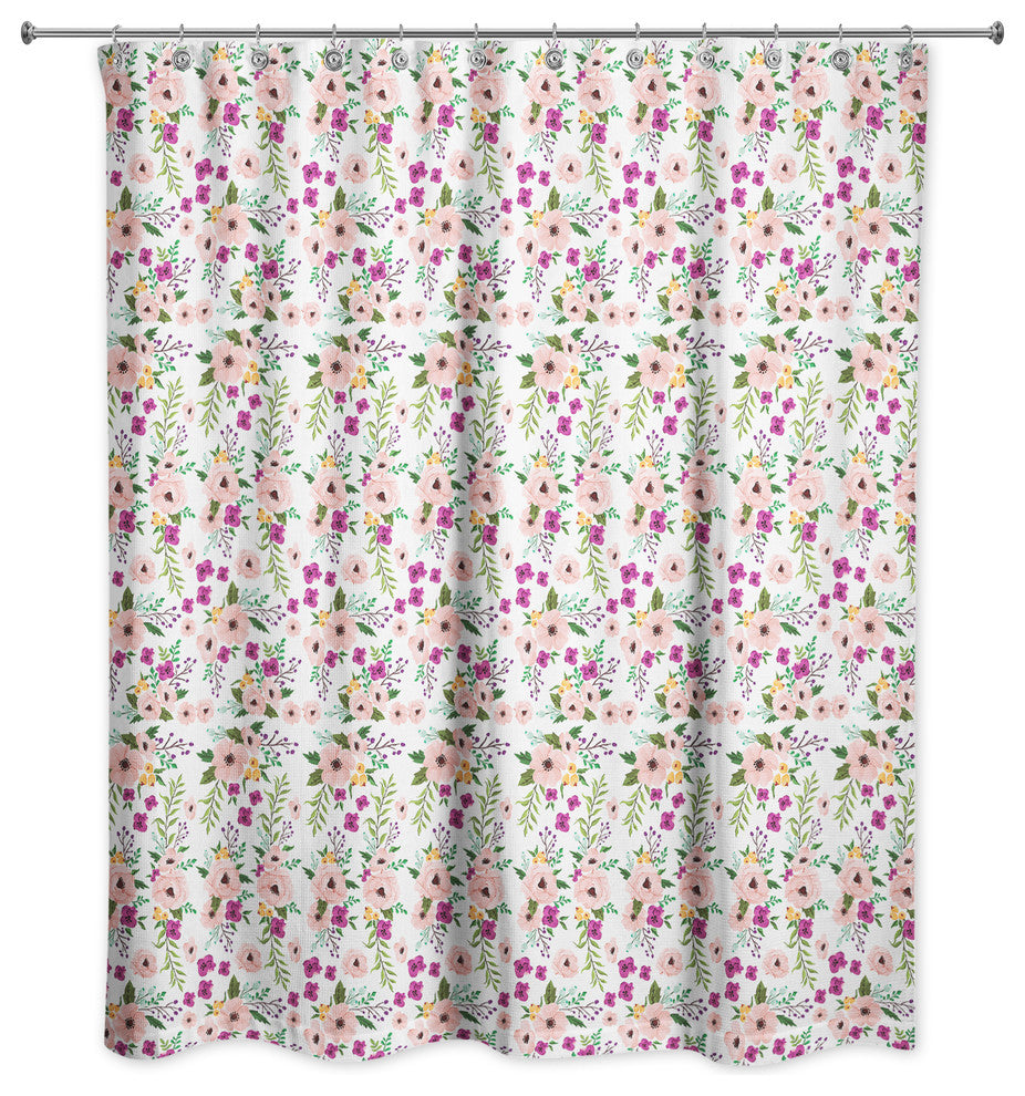 Blooming Florals 71x74 Shower Curtain