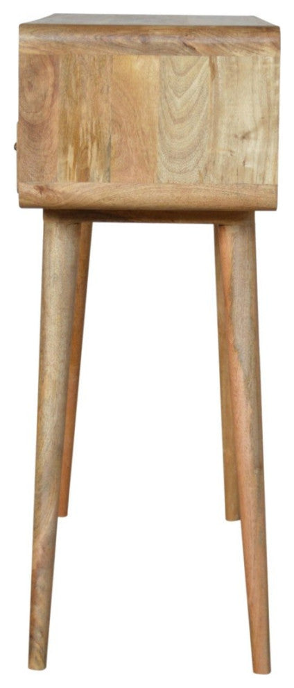 Curved Oak-ish Console Table