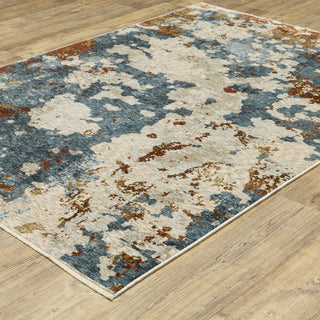 Harlan Modern Cosmic Splash Polyester Area Rug 6'7" x 9'6"