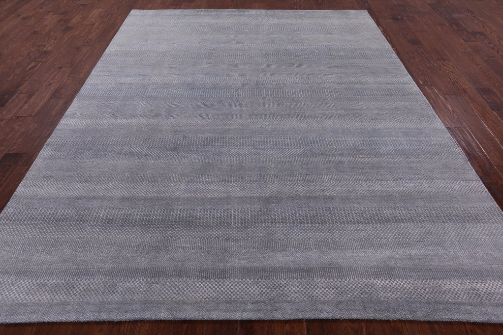 8' 1" X 10' 1" Hand Knotted Wool and Silk Savannah Grass Rug Q12010