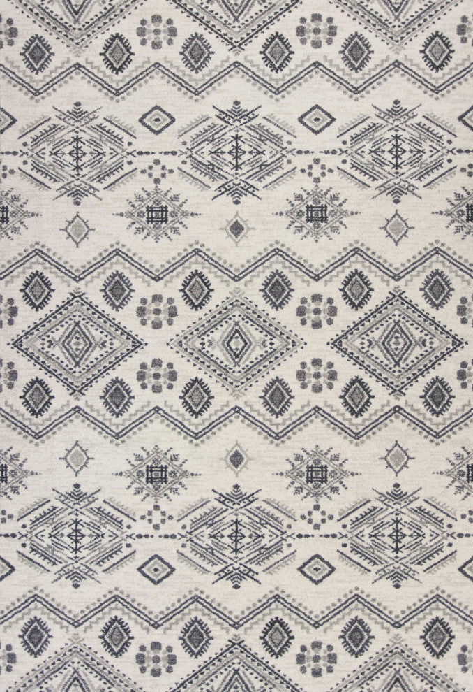 5' x 7' Polypropylene Ivory or Grey Area Rug