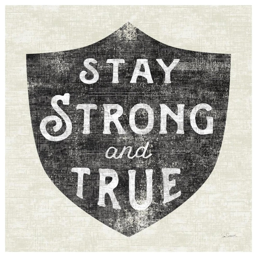 "Stay Strong Black" Digital Paper Print by Sue Schlabach, 26"x26"