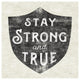 "Stay Strong Black" Digital Paper Print by Sue Schlabach, 26"x26"