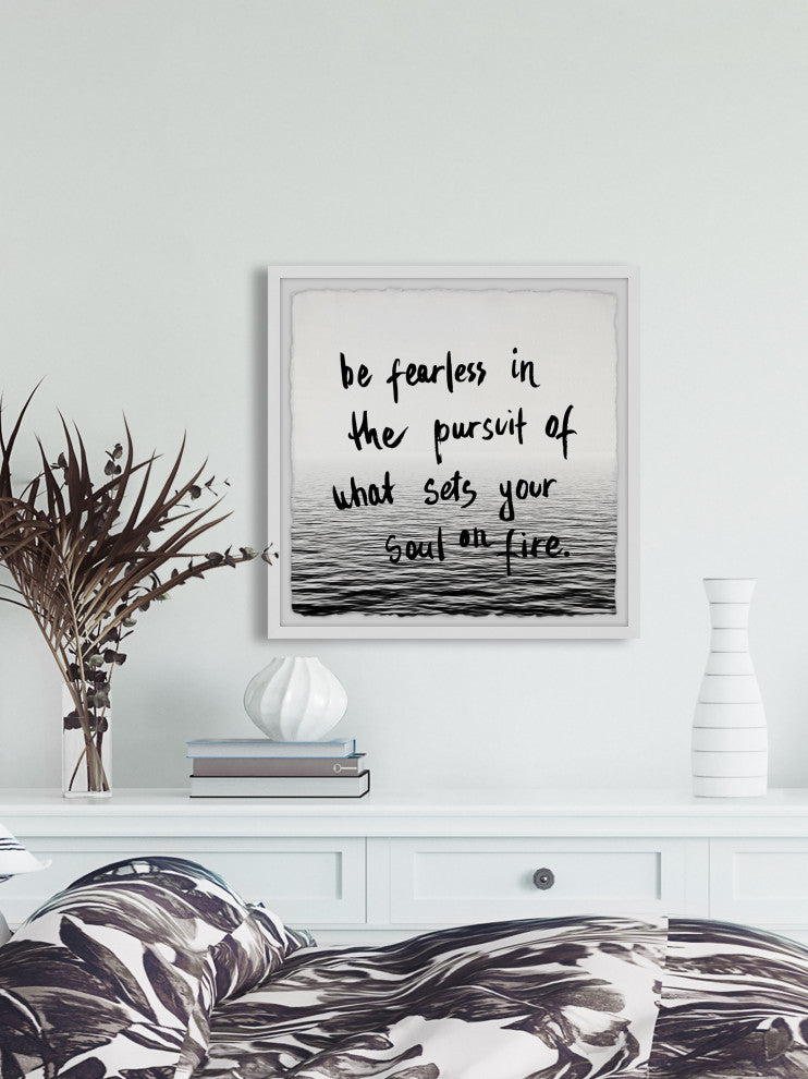 "Set Your Soul on Fire" Framed Painting Print, 18x18