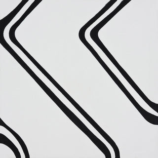 Chawen Handmade Cement Tile, White/Black, Sample