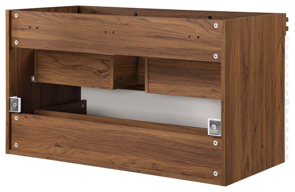 Render 36" Wall-Mount Bathroom Vanity Cabinet, White Walnut