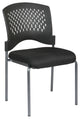 Titanium Armless Visitors Chair With Ventilated Plastic Wrap Around Back