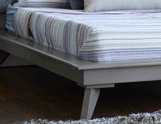 Portland Wood Platform Bed, Gray, Queen