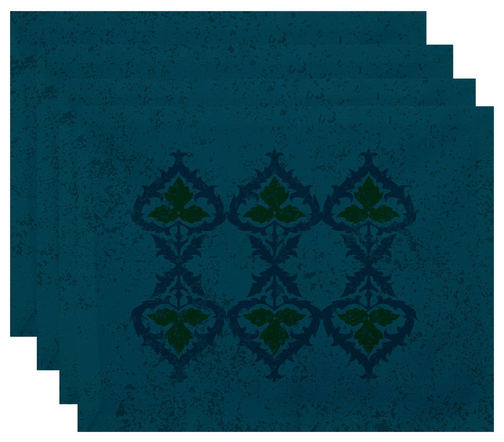Ananda Geometric Print Placemat, Set of 4, Blue