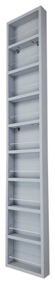 Meadow On the Wall Spice Rack 62"h x 11"w x 4.5"d, Primed Gray