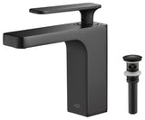 Infinity Single Handle Bathroom Faucet KBF1006, Matte Black, W/ Drain
