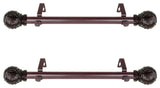 Davor Side Curtain Rods 12-20", Mahogany