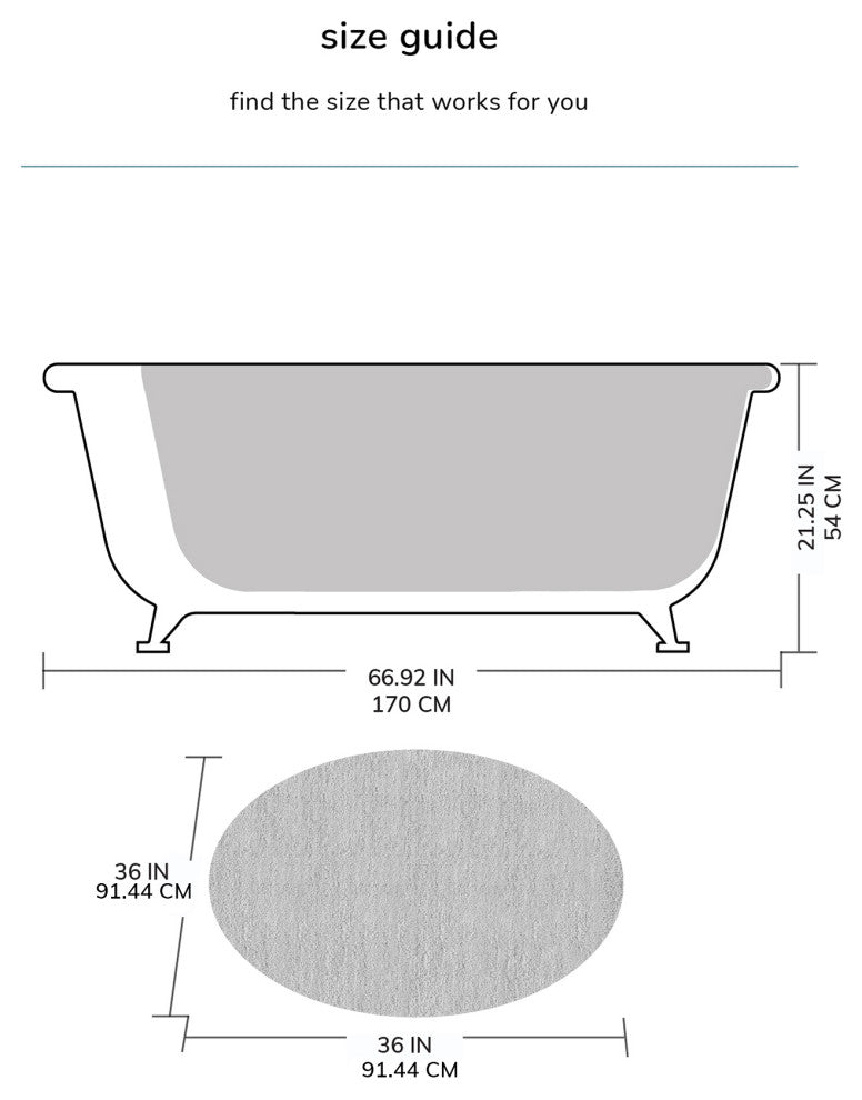 Hartley Machine Tufted Bath Mat, White, 36"x36"