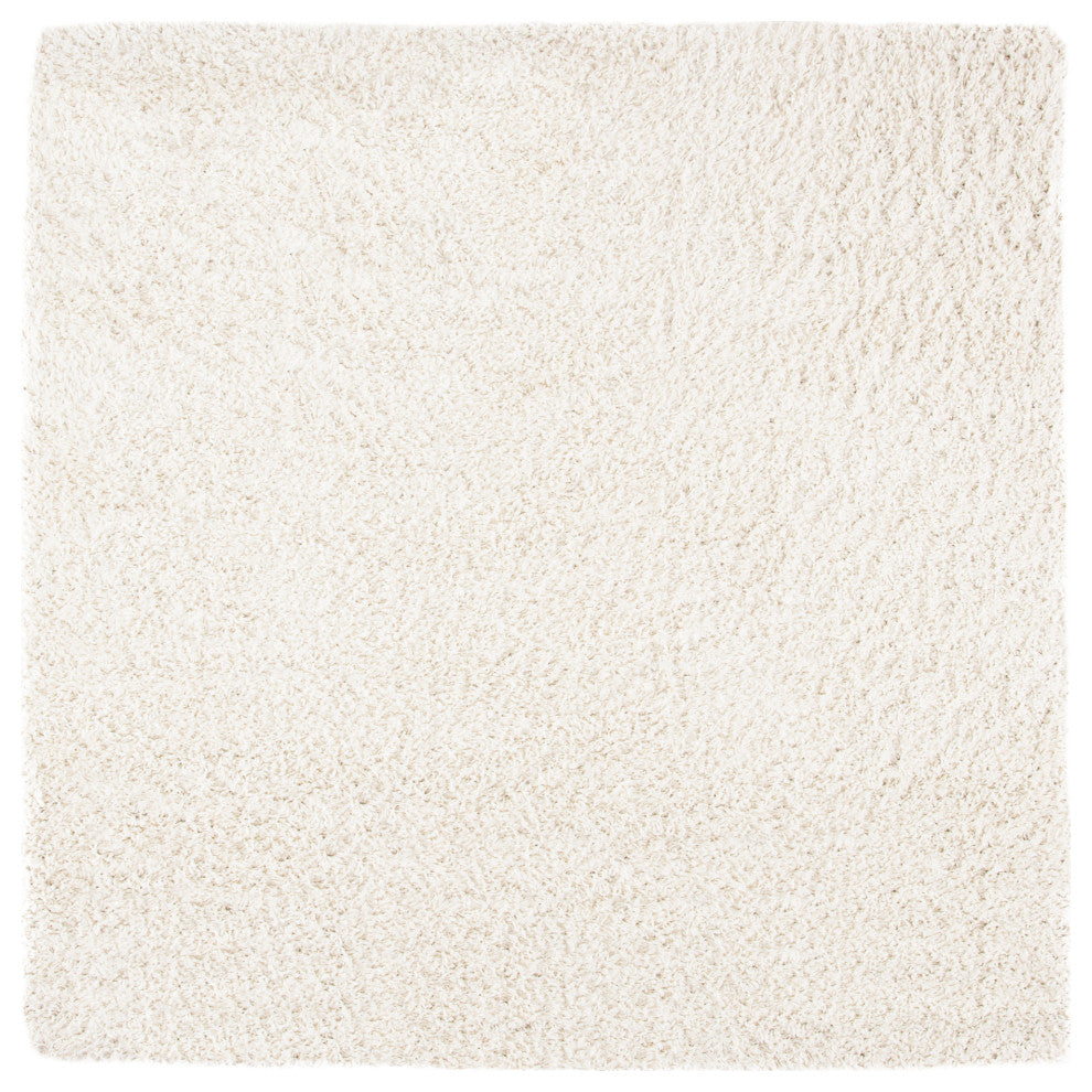 Safavieh August Shag AUG200C Rug, Ivory, 4'' X 4'' Square