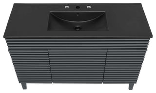 Render 48" Single Sink Bathroom Vanity, Gray Black