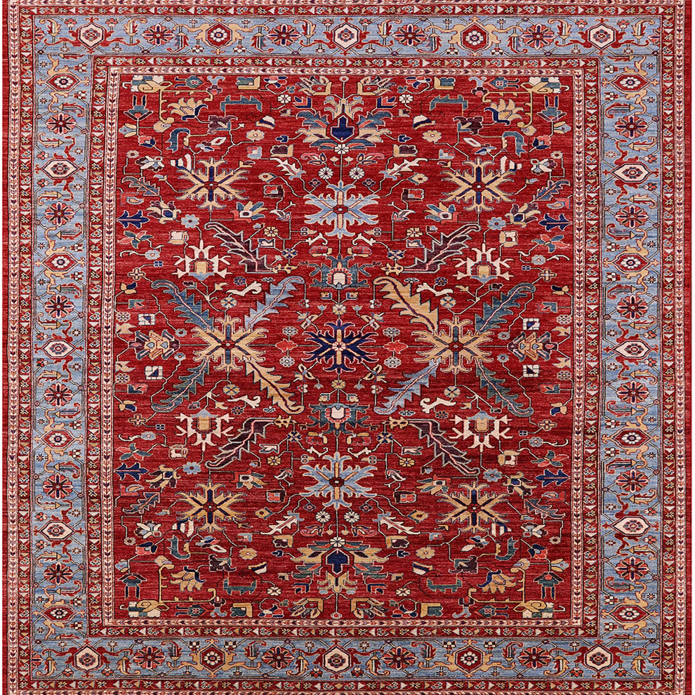 Ahgly Company Indoor Square Mid-Century Modern Area Rugs, 4' Square