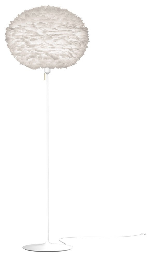 Eos Large Floor Lamp, White/White