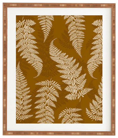 Avenie Countryside Garden Ferns Framed Wall Art, 14x16.5"
