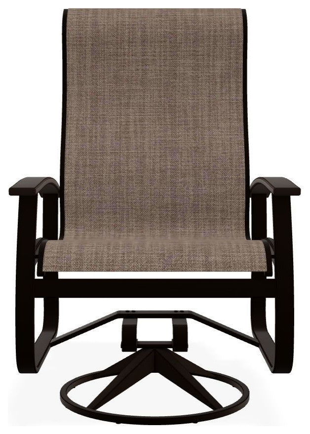 Belle Isle Sling Outdoor Swivel Rocker, Augustine Fennel/Kona