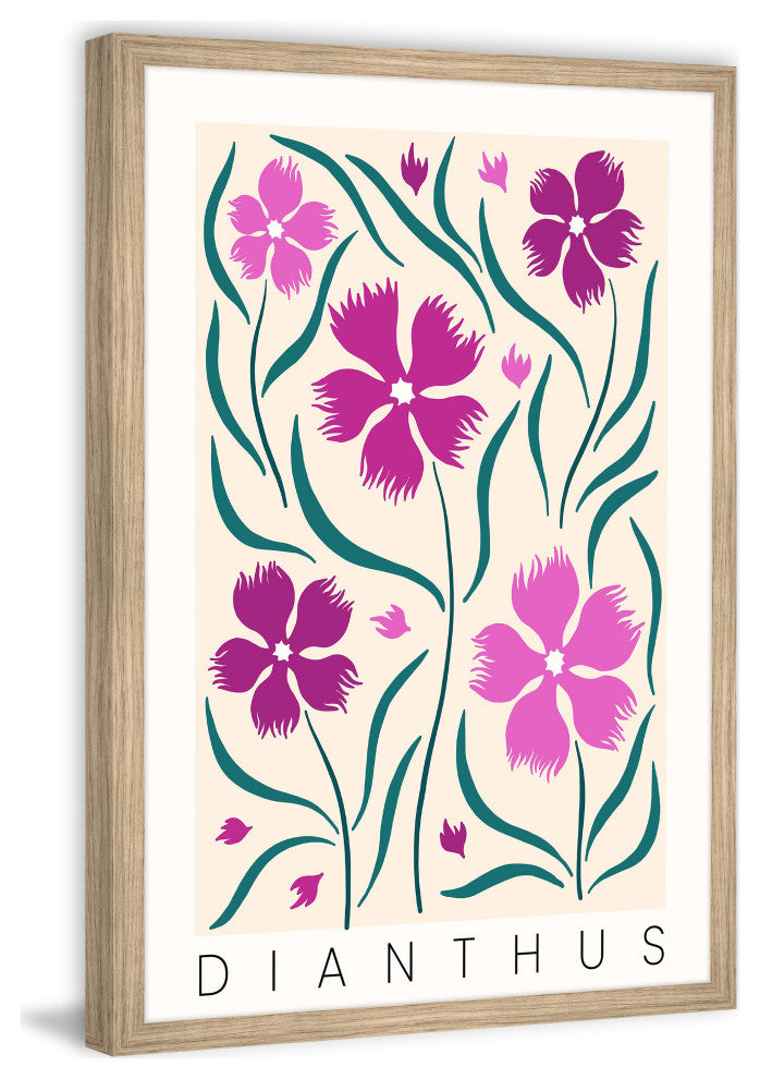 "Dianthus" Framed Painting Print, 16x24
