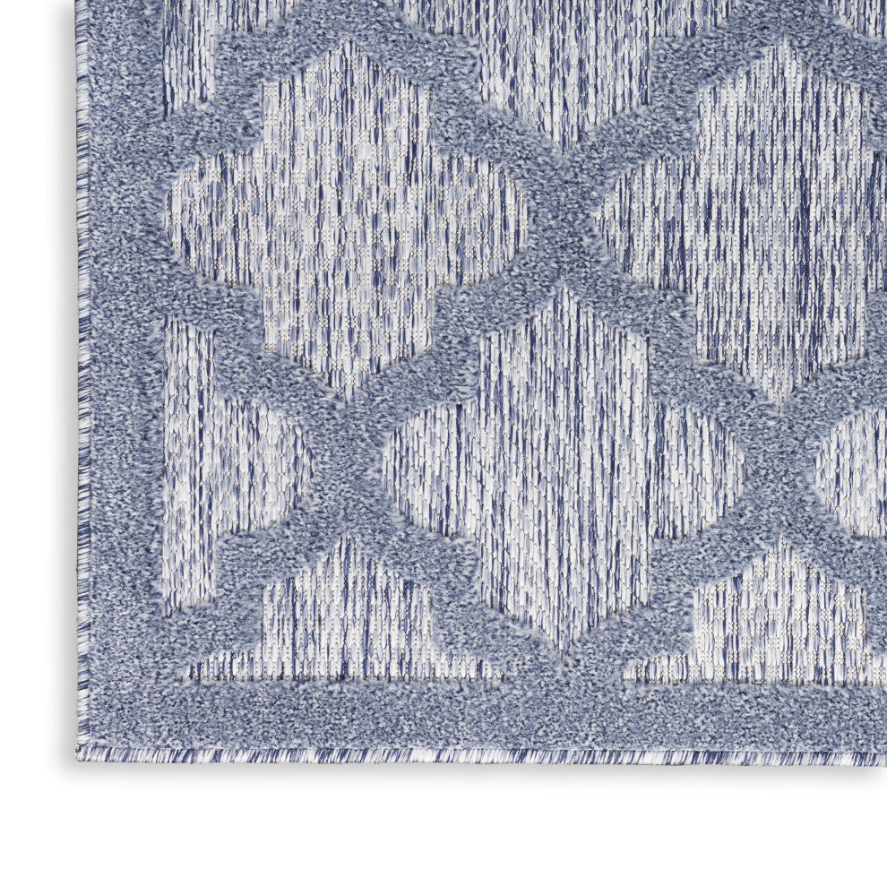 Nourison Easy Care 5' x 7' Denim Blue Modern Area Rug