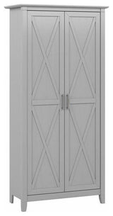 Key West Bathroom Storage Cabinet with Doors in Cape Cod Gray - Engineered Wood
