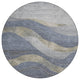 Machine Washable Indoor/Outdoor Chantille ACN1892 Denim 8' x 8' Round Rug