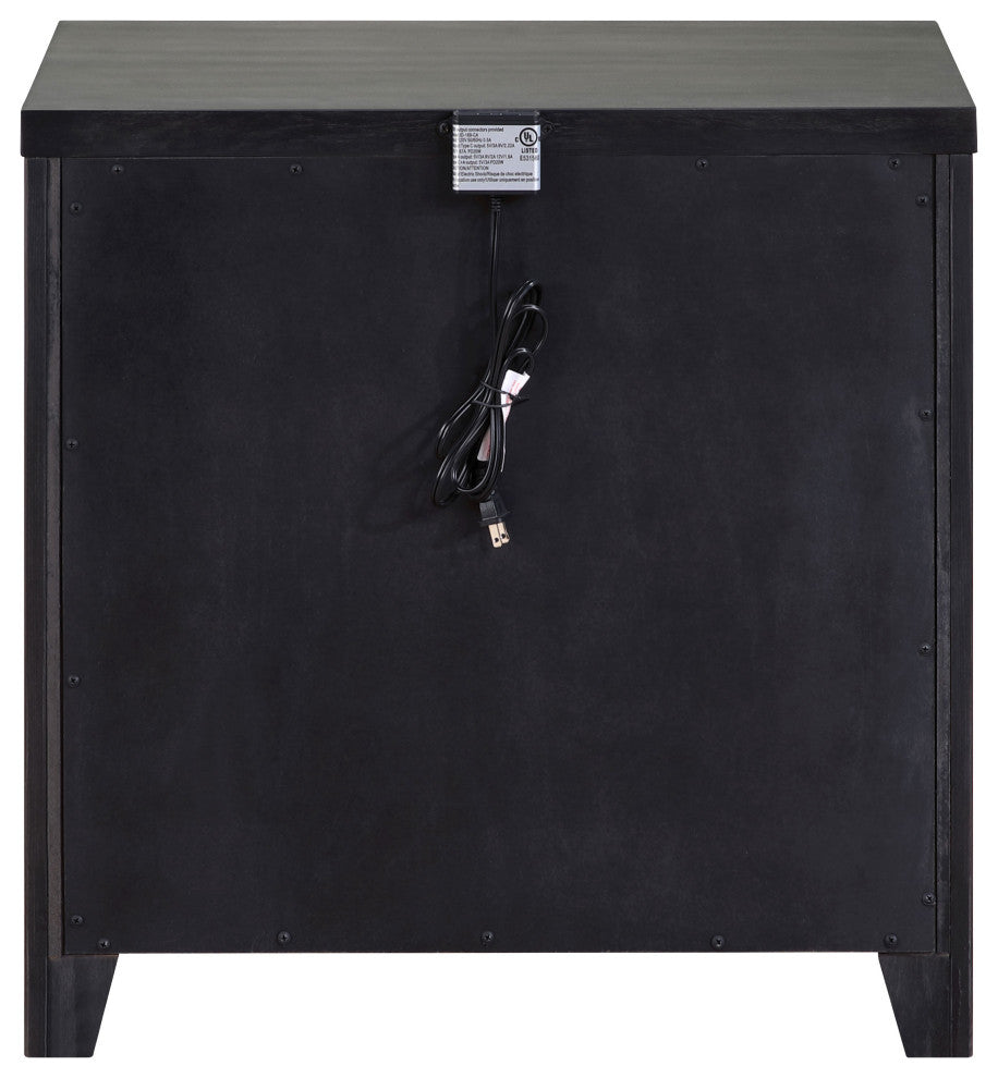 Kieran 2-drawer Nightstand Grey