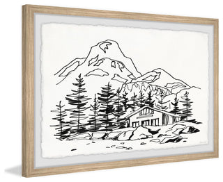 "Majestic Mountains" Framed Painting Print, 36x24