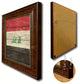 Iraq Country Textured Flag Print With Brown Gold Frame, 15"X21"