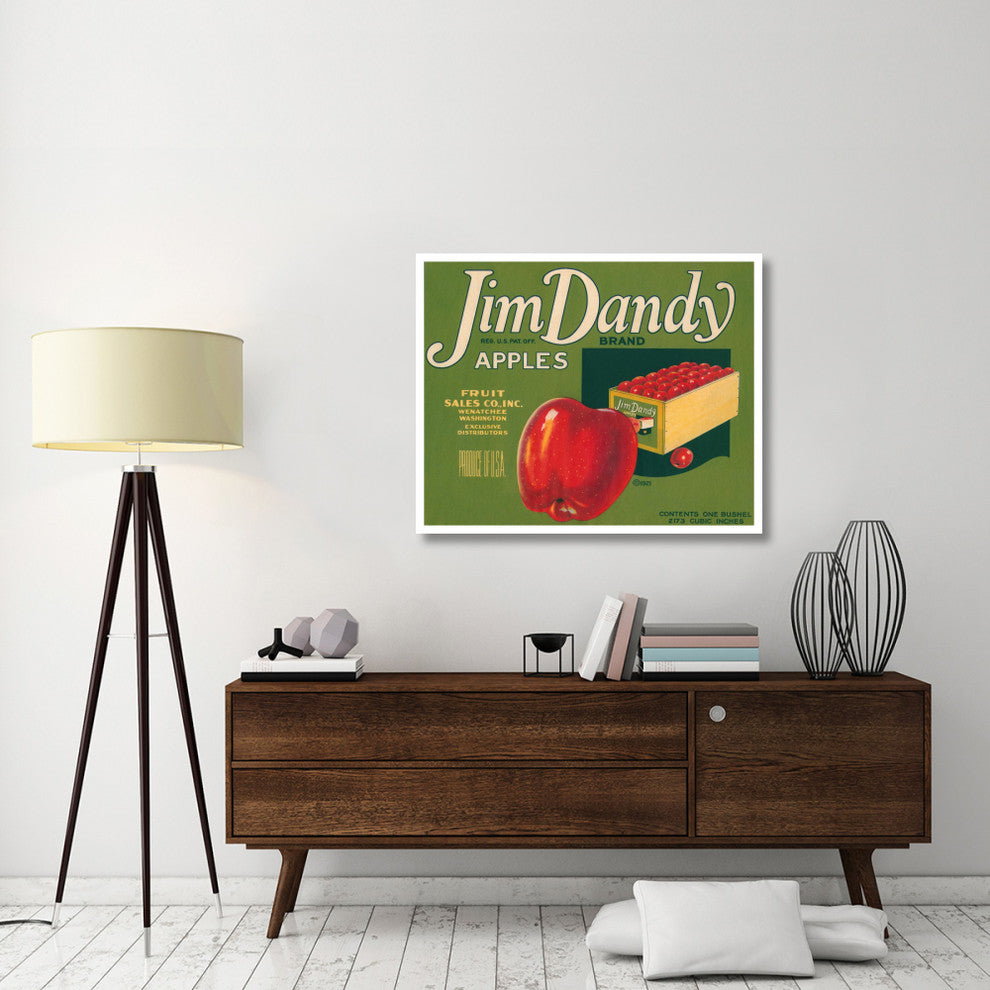 "Jim Dandy Brand Apples" Digital Paper Print by Retrolabel, 42"x34"